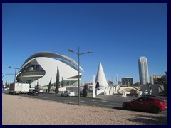 City of Arts and Sciences 007 - - El Palau de les Arts Reina Sofía, the opera house and Torre de Francia